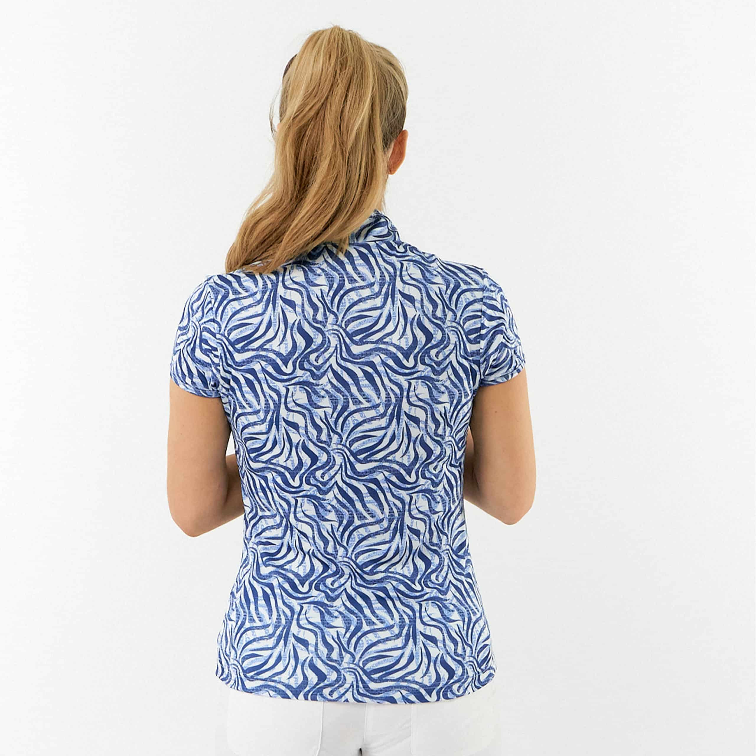 Pure Golf Rise Ladies Golf Polo Shirt Indigo Jungle